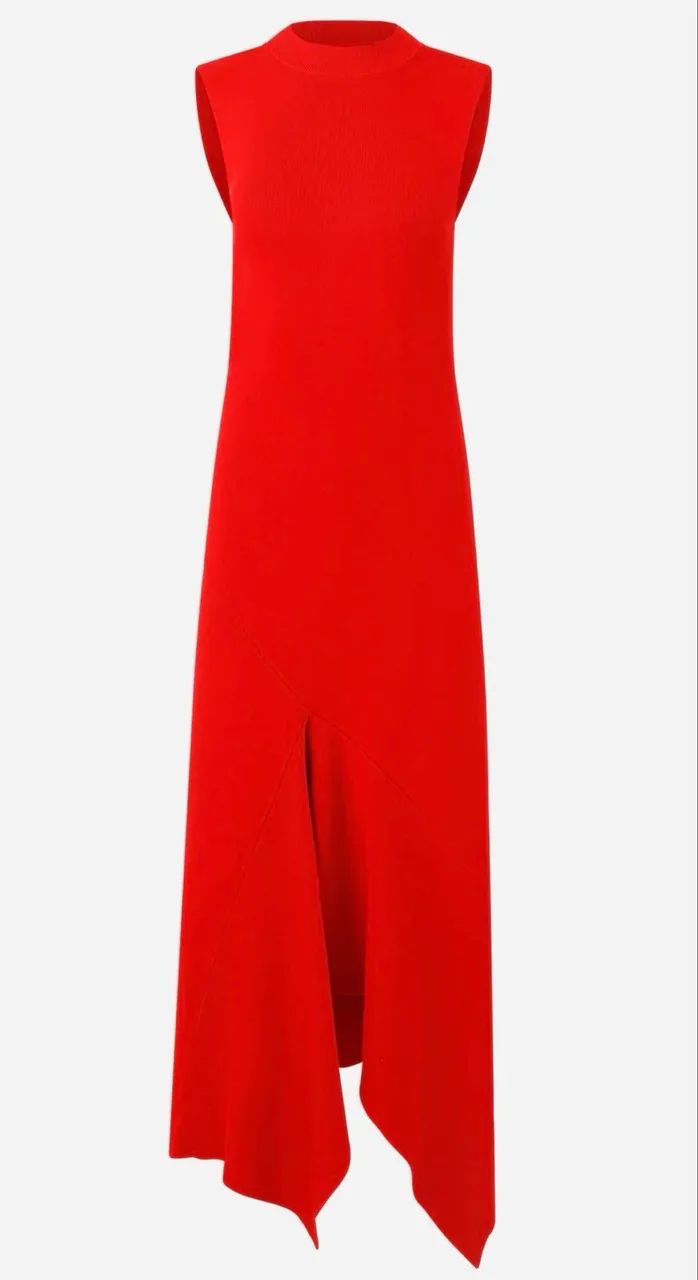 Vestido vermelho assimétrico 