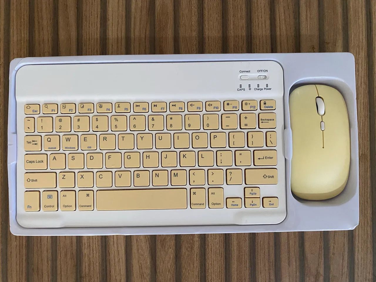 Teclado e mouse sem fio Bluetooth 