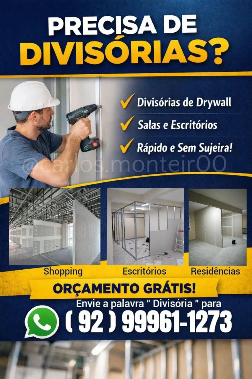 Divisórias em gesso acartonado