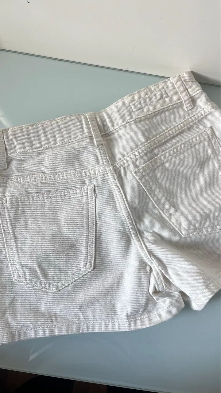 Short branco com strass zara  - Foto 2