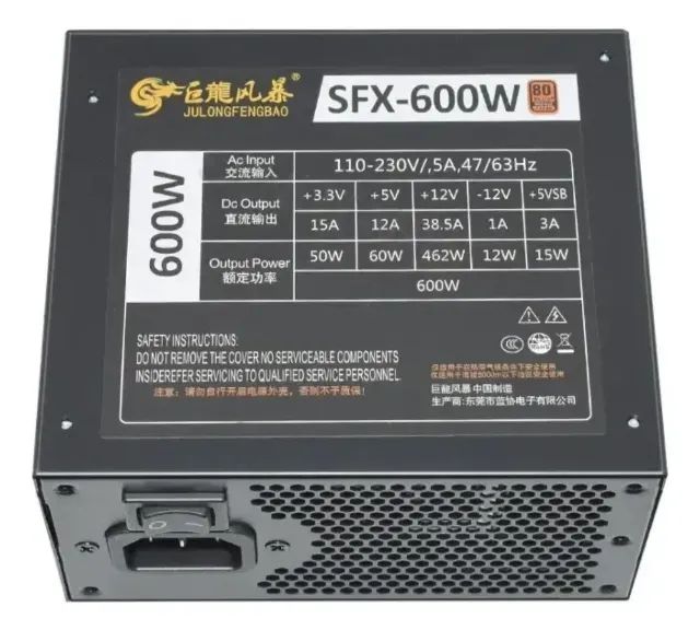 Fonte SFX 600W 80 plus - Foto 3
