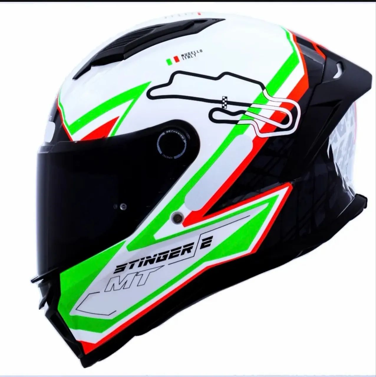 Capacete Mt Stinger 2 Grand Prix Italy + Viseira - Foto 4