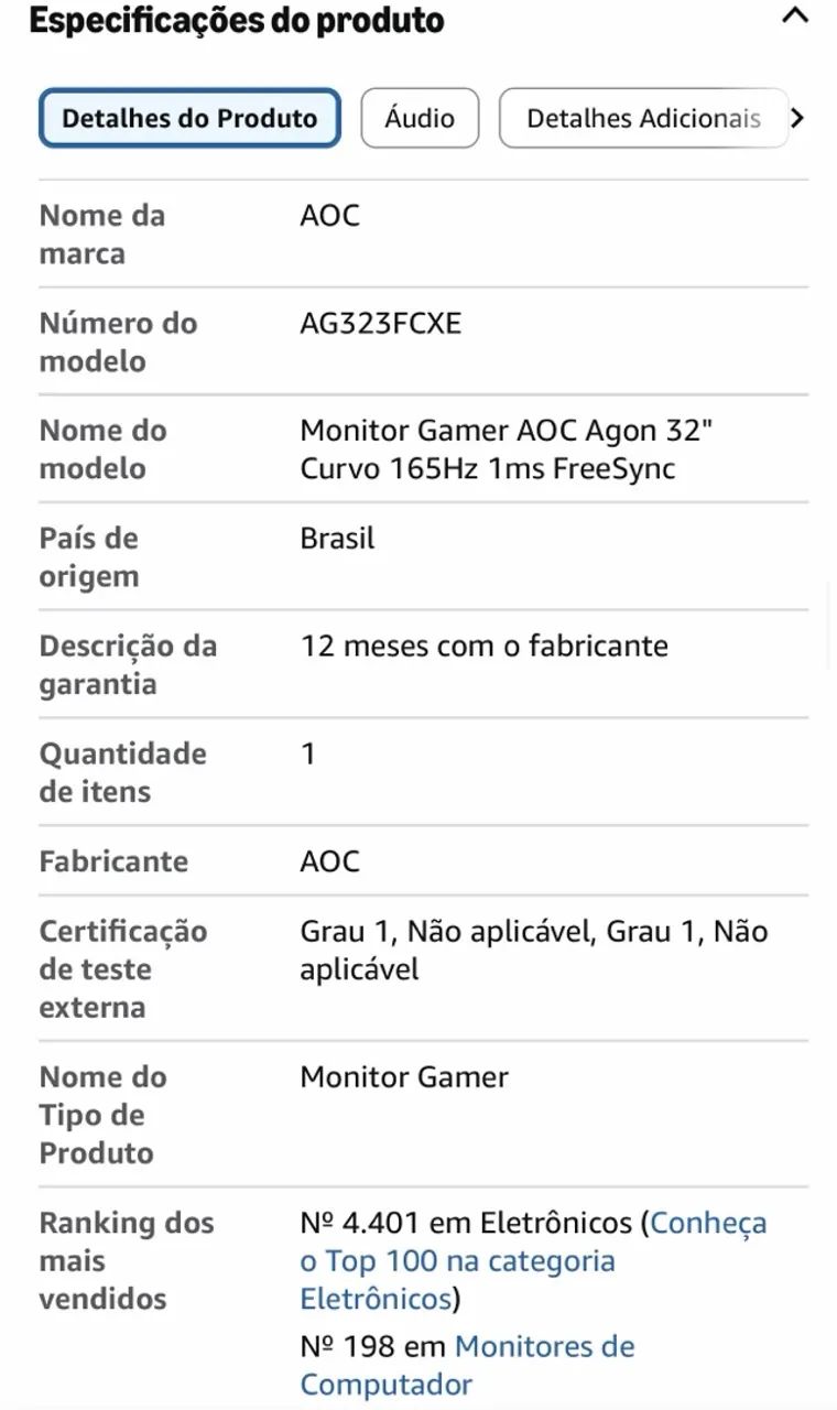 Monitor Gamer AOC Agon 32" - Foto 3