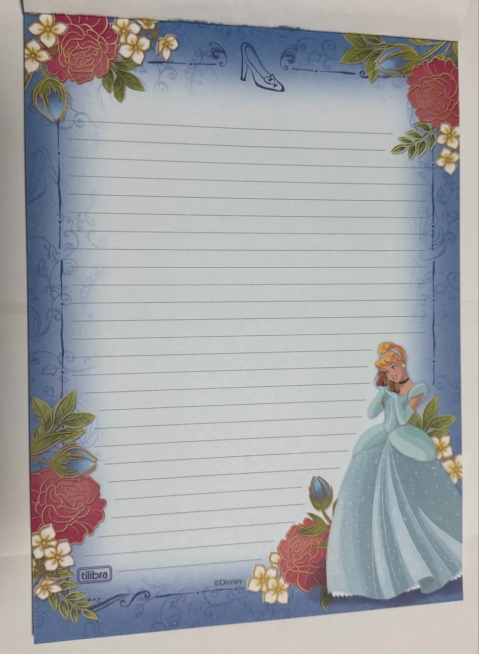 Papel de carta Princesas Disney Tilibra 