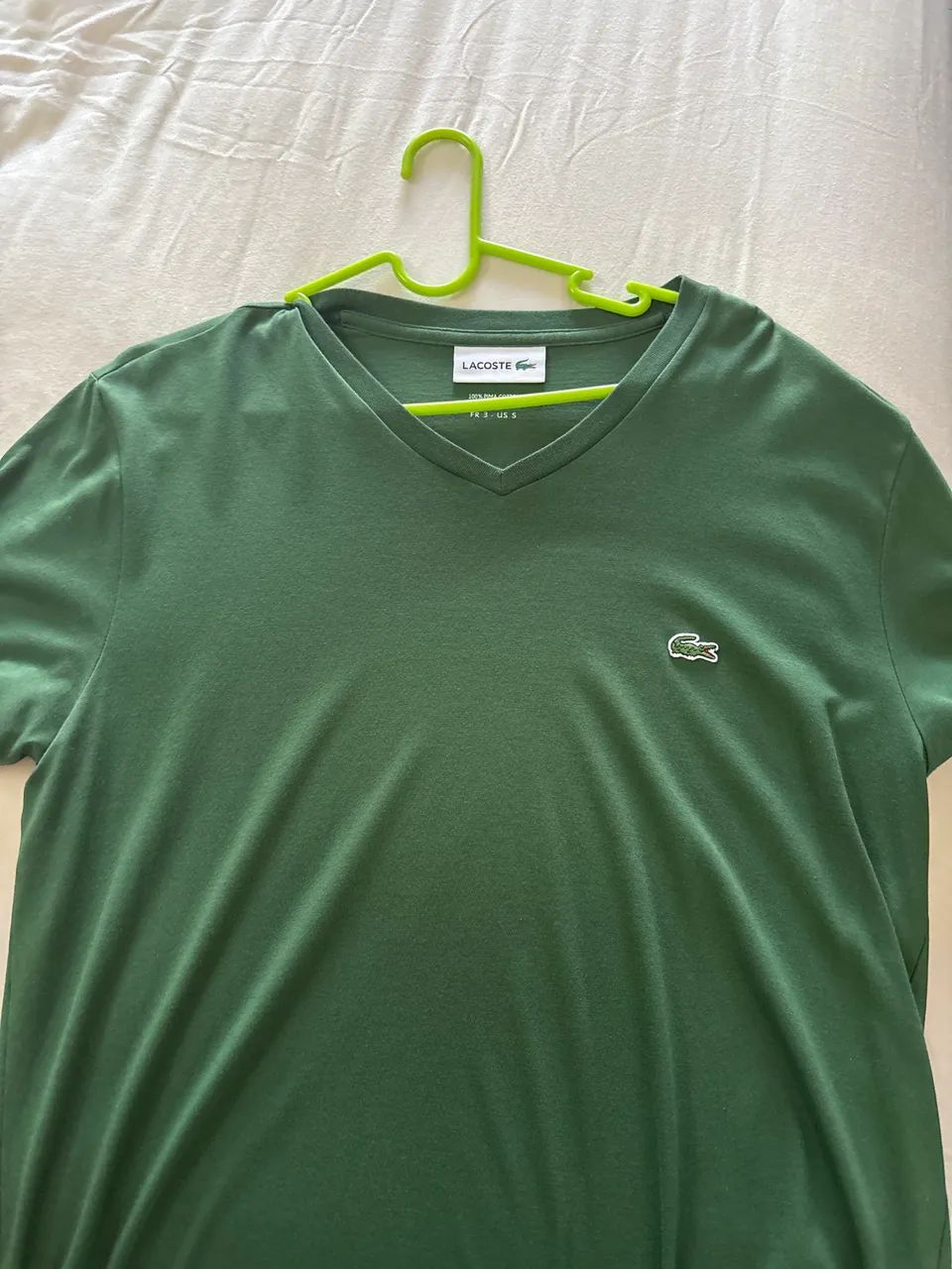 Camisa Lacoste verde escuro original P 