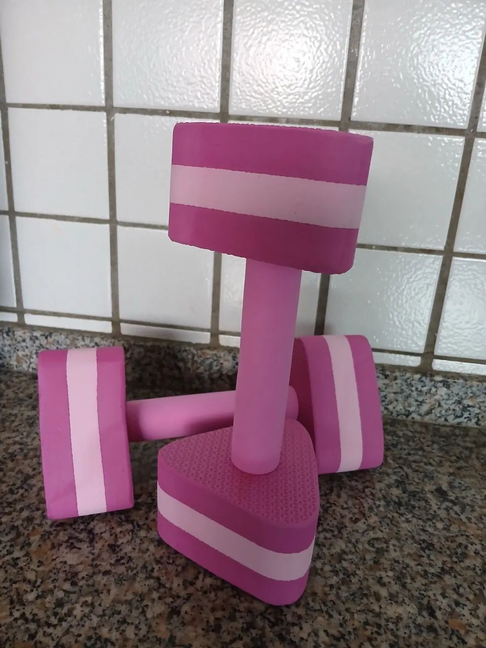 Par de Halteres de Hidroginastica + touca  - Foto 3