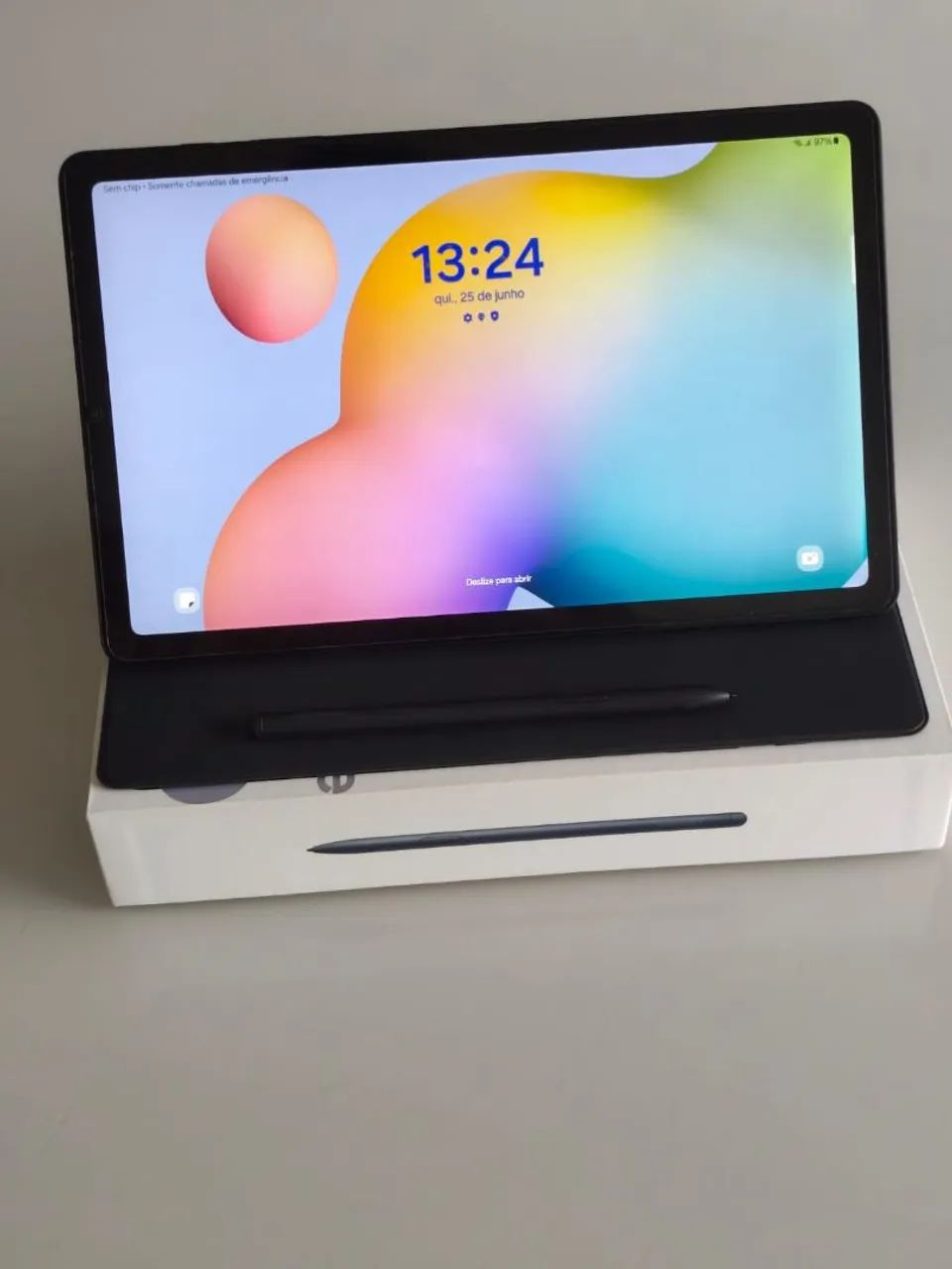 Tablet Samsung Tab s6 lite chip (estado de novo) - Foto 3