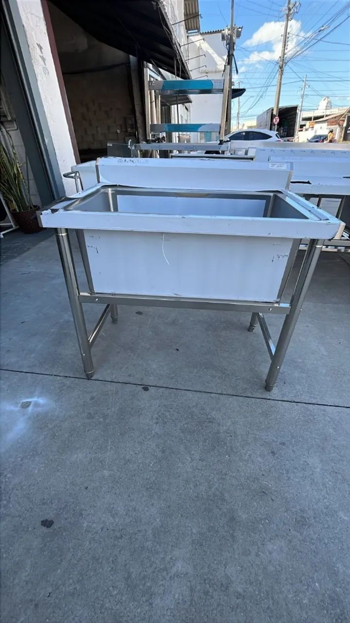 Mesa com Cuba 1000mmx700mm Inox (Anselmo)