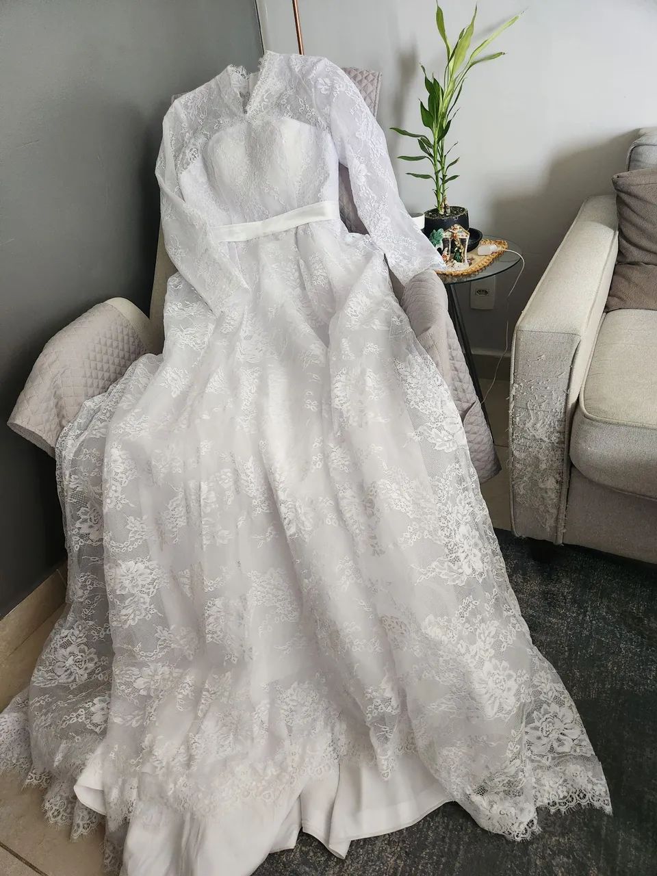 Vestido de noiva  - doação - Foto 4