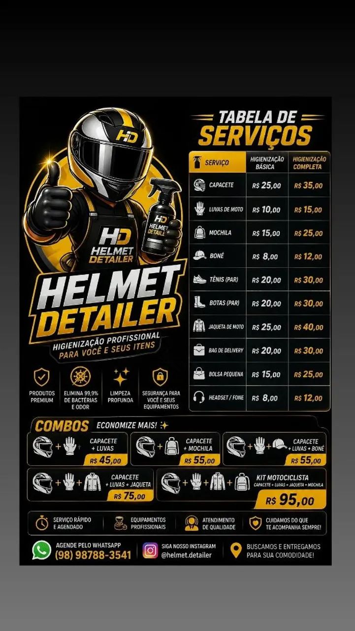 Helmet detailer
