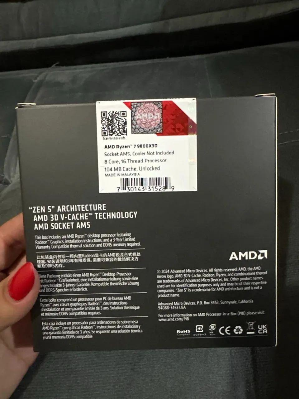 AMD RYZEN 7 9800x3D - Foto 2