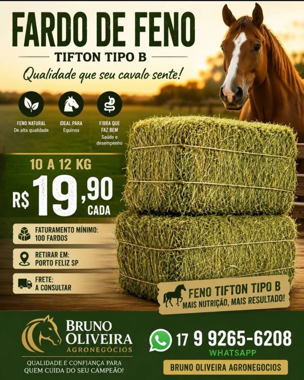 Fardo feno Tifton tipo B 