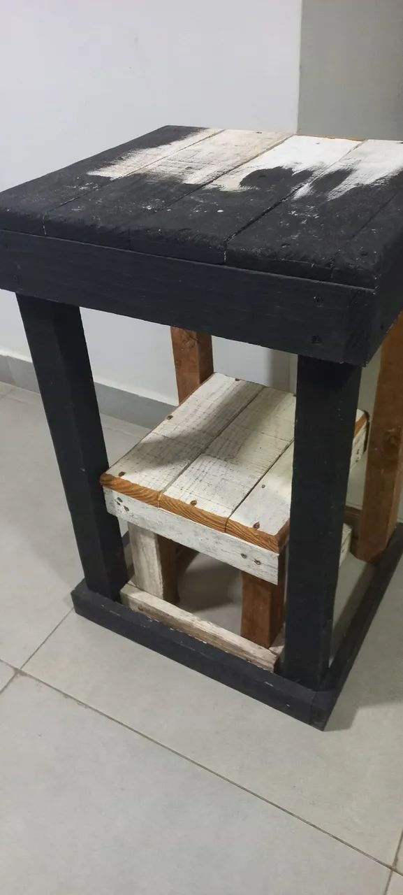 Conjunto banquetas rústicas que servem de apoio como escada doméstica  - Foto 6