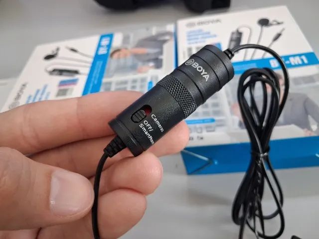 Boya BY-M1. Dois microfones lapela. Novos, sem uso. - Foto 3