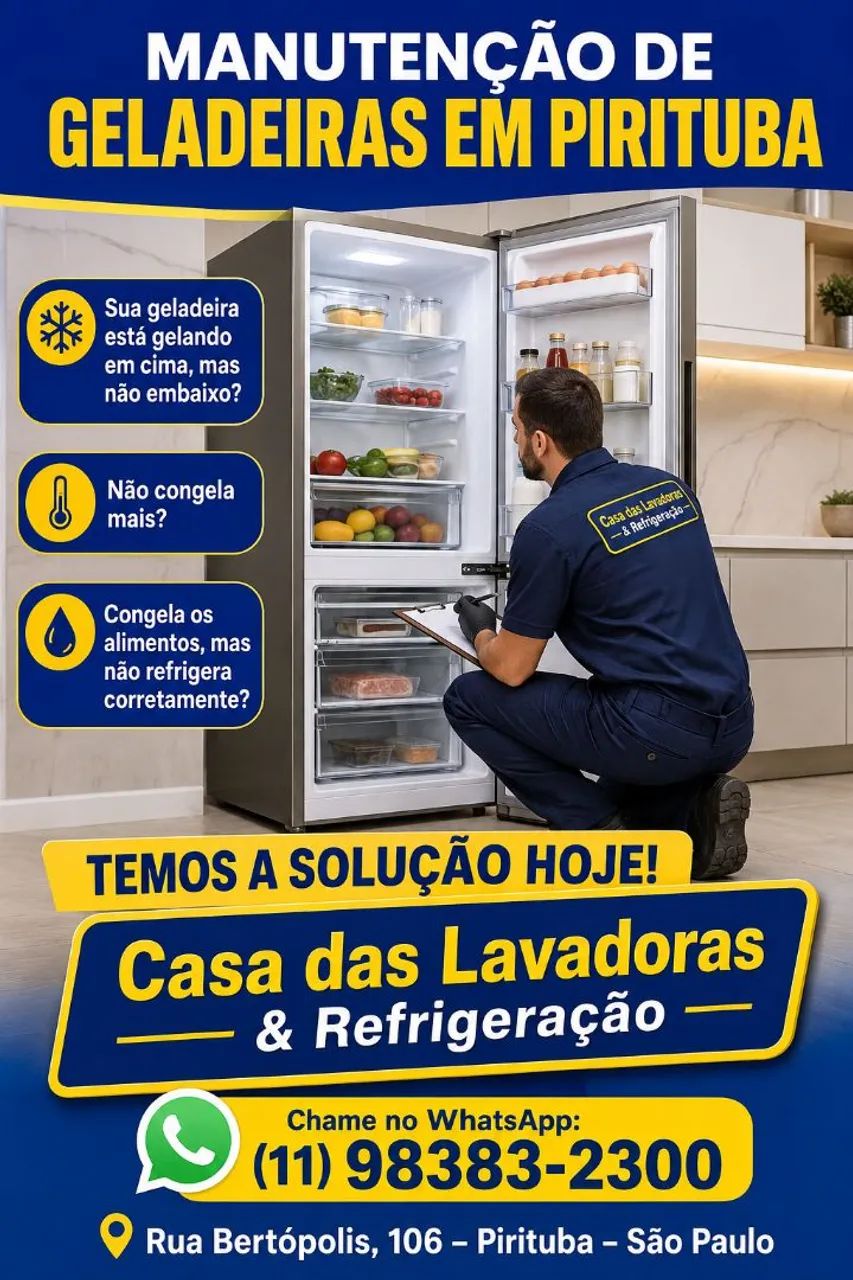 Geladeiras e maquinas de lavar 
