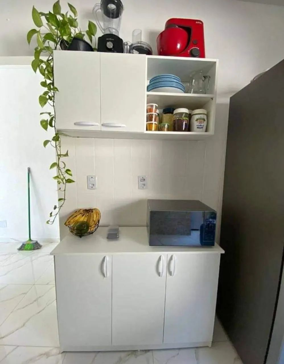 Kit armário e balcão de cozinha em mdf