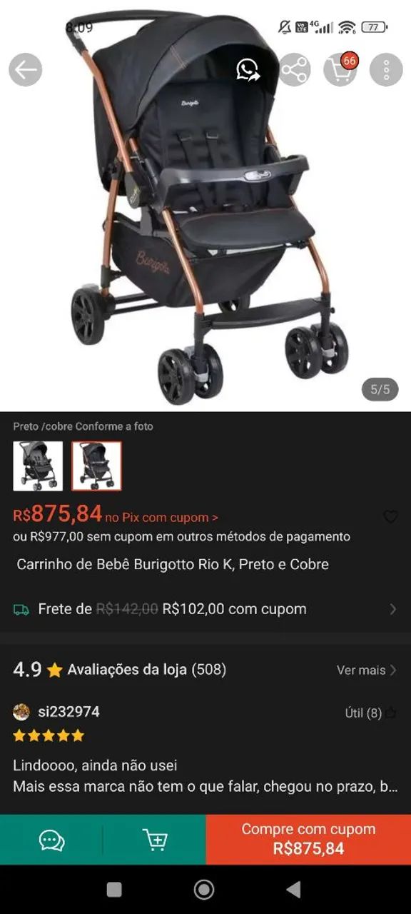 Carrinho Burigotto Rio K - Foto 5