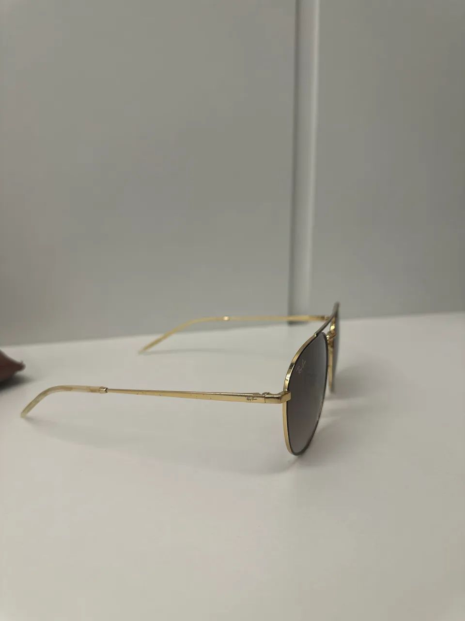 Óculos de sol Ray-ban Dourado e Marrom - Foto 4