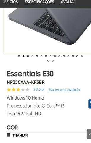 Notebook na caixa