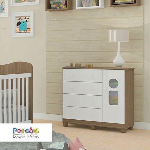 Frete Grátis* Cômoda Infantil 4 Gavetas 1 Porta - Tedy *NOVO