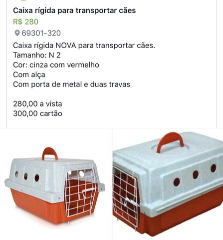 CAIXA RÍGIDA para transporte de animais