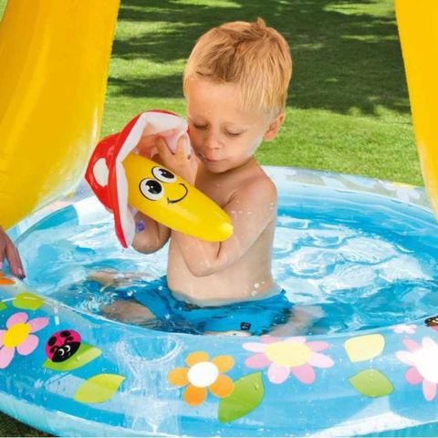Piscina Inflável Infantil Para Crianças Piscina Cogumelo Fundo Inflado - Foto 3