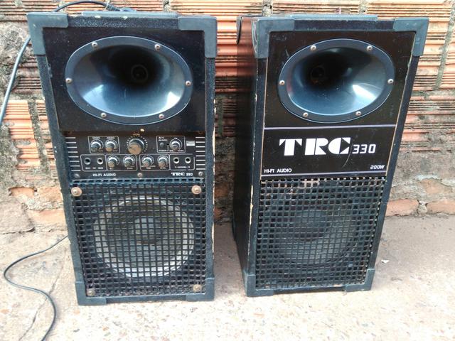Vendo caixas de som ativa e passiva TRC 200w