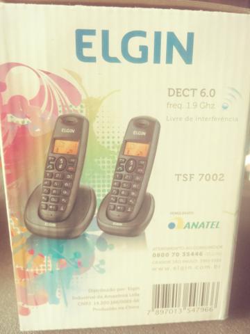 Telefone sem fio com 2 ramais e 1ramal
