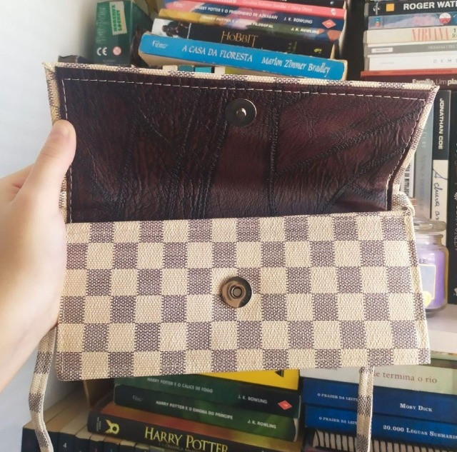 Bolsa de ombro quadriculada - Foto 4