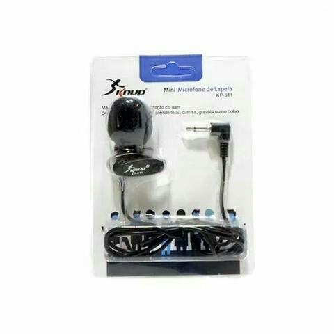 Microfone de Lapela para gravação de video PC KP-911 Knup - Foto 3