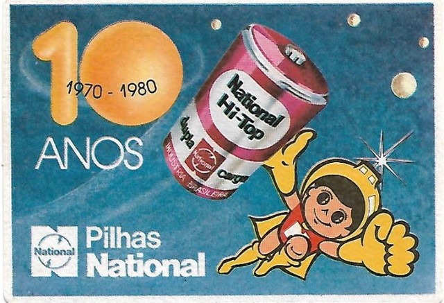 Calendário de Bolso Antigo Pilhas National  - Ano 1981