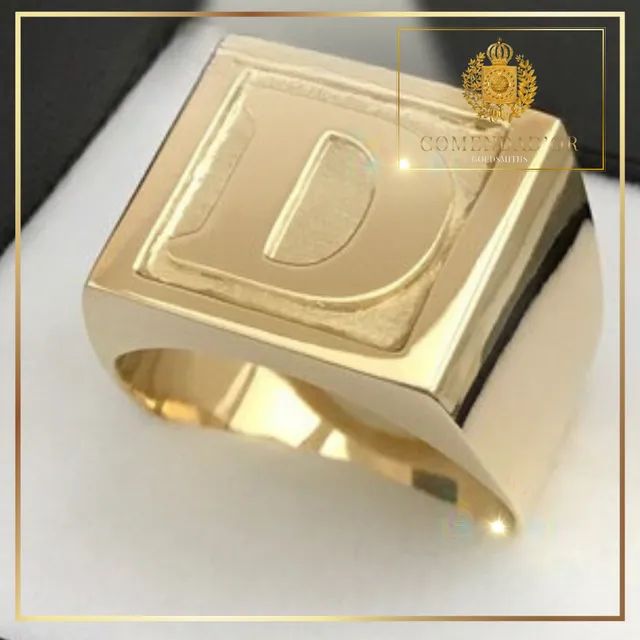 Anéis com suas iniciais em ouro ou prata!
