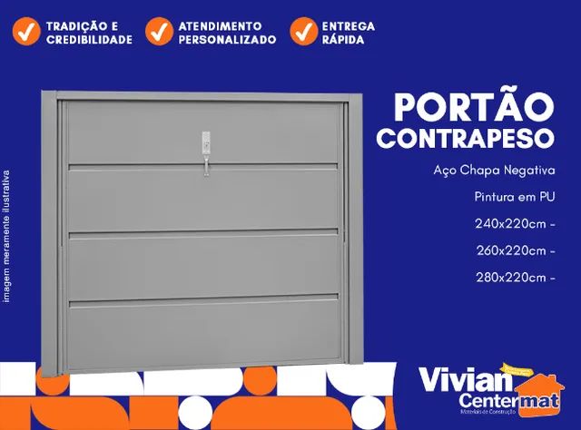 Portão Contrapeso Chapa Negativa Maxiaço