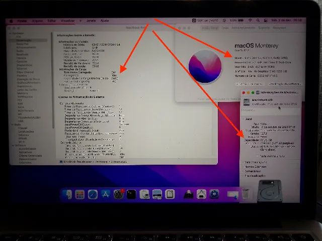 MacBook Pro (Retina,13 polegadas,2015), cpu i5 2.7 GHz, 8 Gb Ram, bateria nova