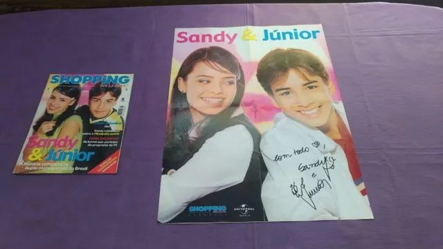 Revistas e Posters Sandy e Júnior, vários, originais, bom estado, envio qualquer local.