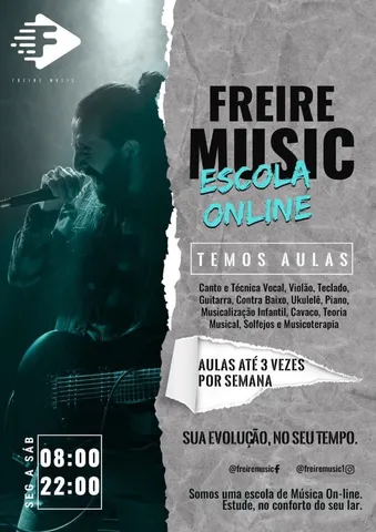 Aulas de música - Aulas de Violão, Guitarra,Teclado, Baixo, Cavaco