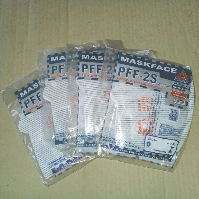 Máscara Respirador Descartável PFF2S N95 Maskface 10 unidades - Foto 3
