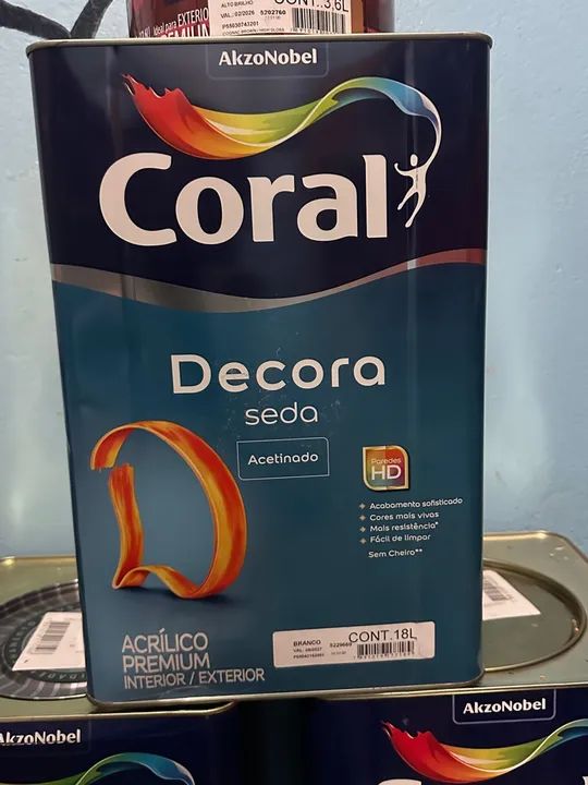 Tinta Coral Decora Seda Acetinado - 18 Litros - Foto 2