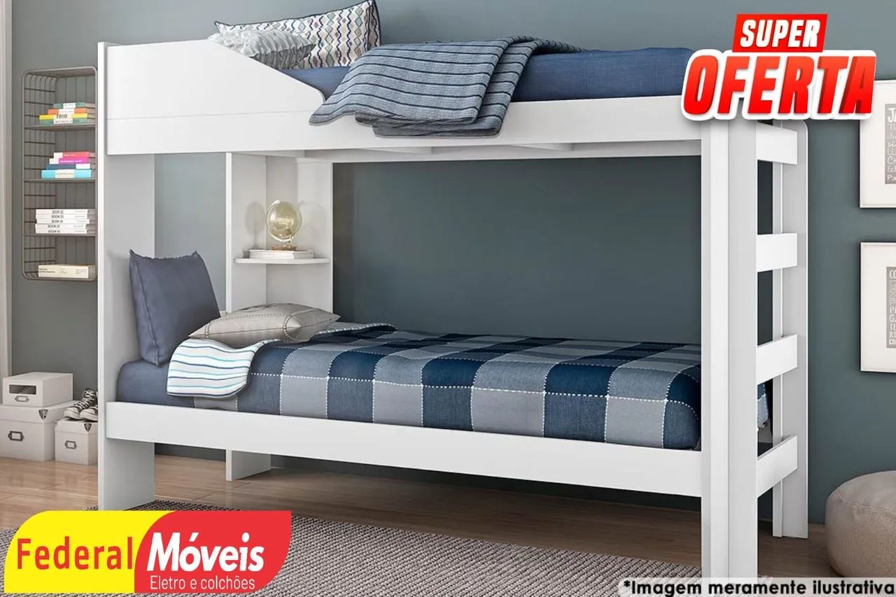 Beliche Infantil em MDF c/ Escadas Pronta Entrega - Peça já a Sua!