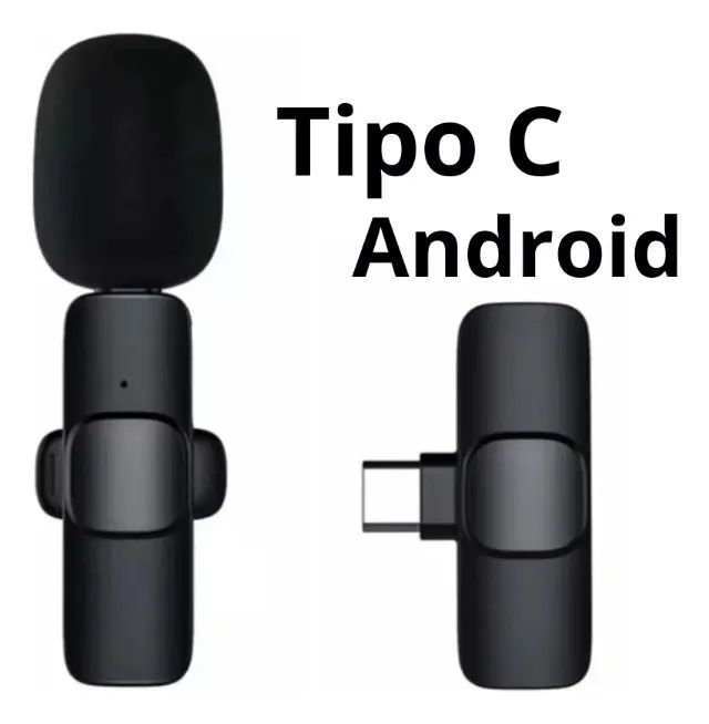 Microfone De Lapela Sem Fio Celular Usb Tipo-c Android Iphone 15 - Loja Natan Abreu  - Foto 4