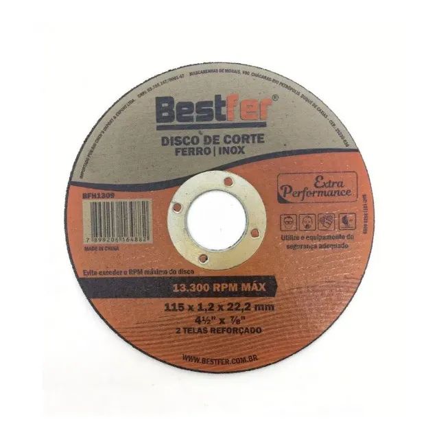 Disco De Corte Para Aco E Ferro 115mm Bfh1309 Bestfer