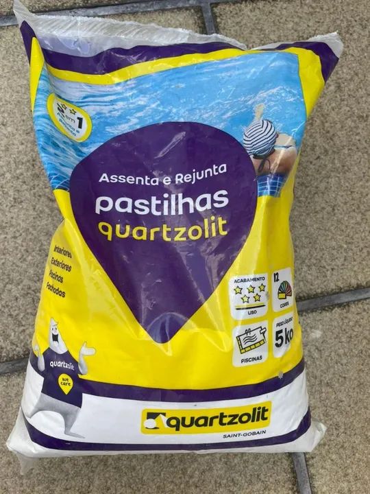 Argamassa Para Pastilha Branco 5kg Quartzolit