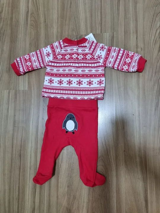 Conjunto de inverno para bebê - Pinguim - Foto 2
