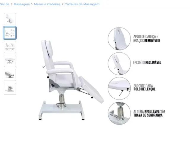 Poltrona Hidráulica para Clínicas de massagem, estética e outros... - Foto 2