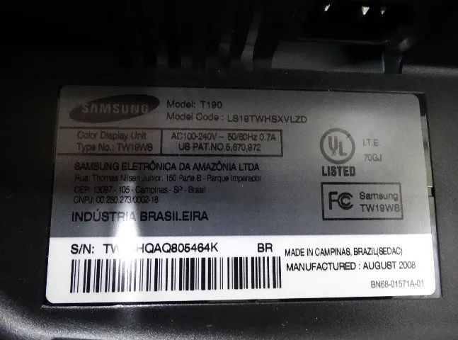 Monitor Samsung Tc190 Lcd 19   novissimo - Foto 4