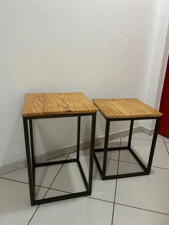 Banqueta Metalon e madeira  - Foto 2