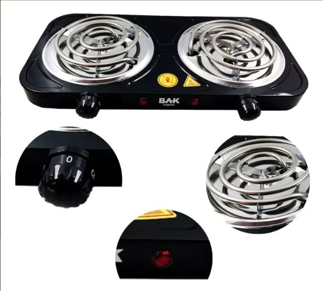  Fogão Portátil 2 Bocas Elétrico Fogãozinho Cooktop  110v
