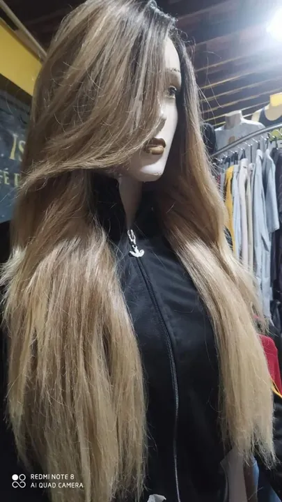 Lace orgânica fibra Premium loira com franja