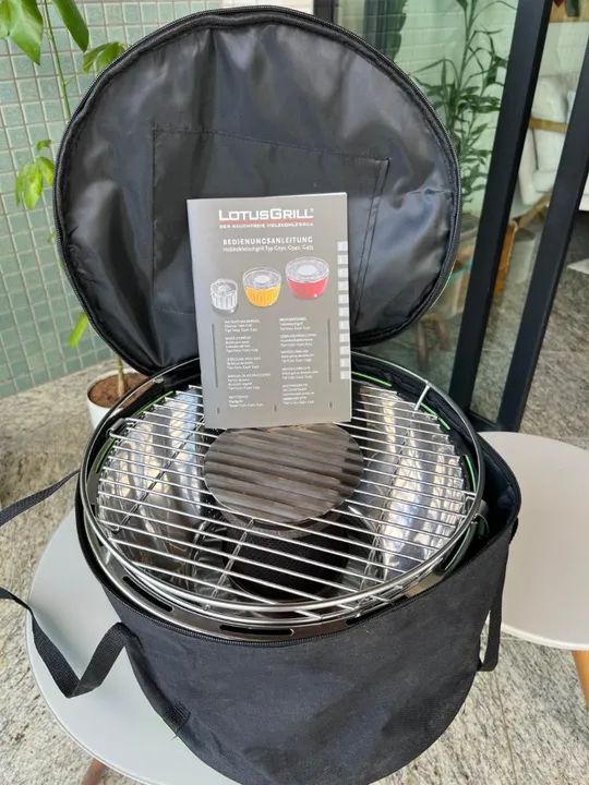 LottusGrill Churrasqueira de mesa a carvão que não faz fumaça - Foto 6