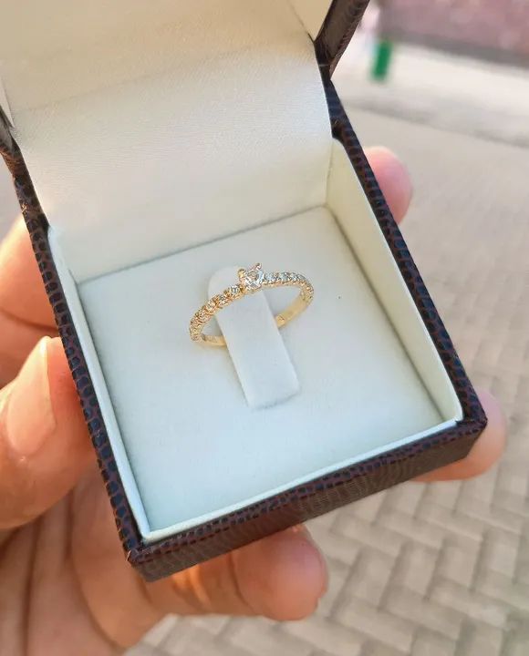Anel sol. com Pedras - [opção c/ Brilhantes e diamante] - Foto 4